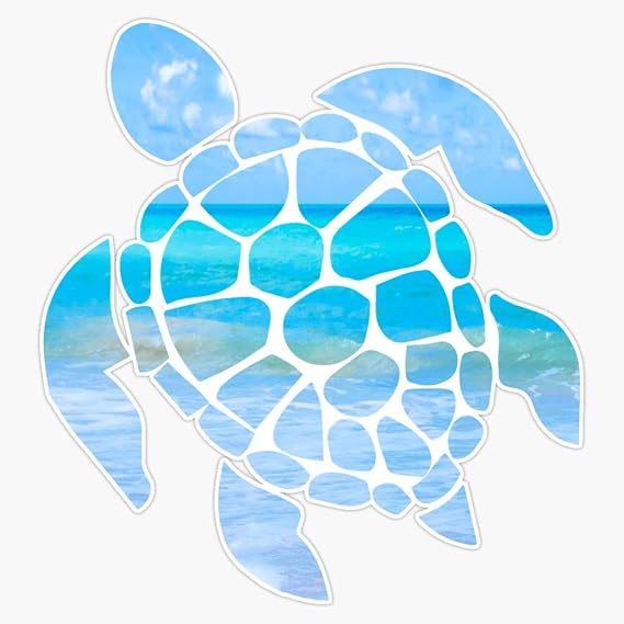 Sea Turtle Vinyl Waterproof Sticker Decal Car Laptop Wall Window Bumper Sticker 5"