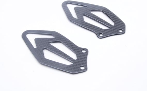 Bestem Carbon Fiber Rearset Foot Mount Heel Guard Plates for 2015-2019 BMW S1000RR