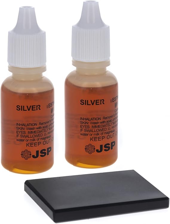 ToolTreaux Silver Testing Kit with Testing Stone, 3pc