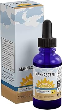 Nascent Iodine Organic Daily Health Supplement High Potency 2% Concentrated Liquid Iodine Drops Supports Energy & Metabolism 1oz/30ml