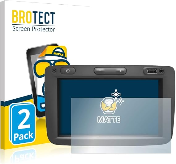 2X BROTECT Matte Screen Protector for Dacia Media Nav, Matte, Anti-Glare, Anti-Scratch