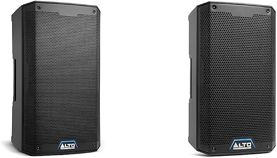 TS410-2000W 10" Powered PA Speaker with 3 Channel Mixer, Bluetooth Streaming & TS408-2000W 8" Powered DJ Speakers, PA System with 3 Channel Mixer, Black