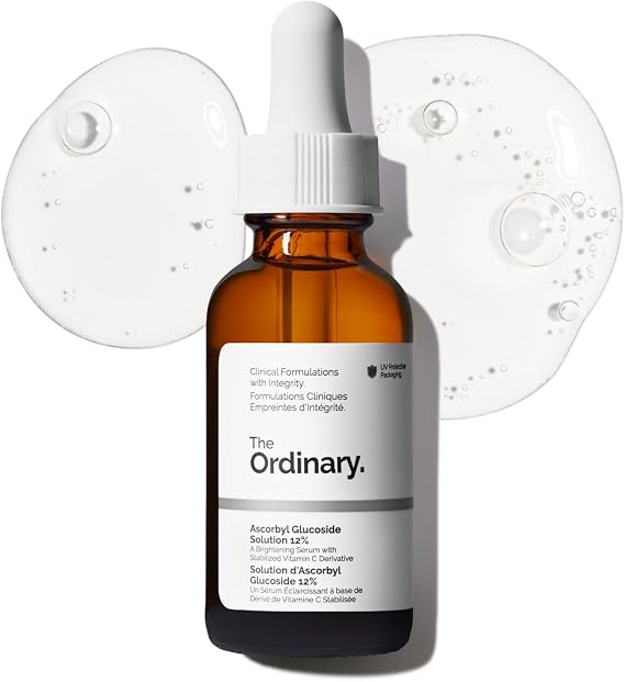 Ascorbyl Glucoside Solution 12%, Vitamin C Serum for Even Skin Tone and Antioxidant Protection, 1 Fl Oz