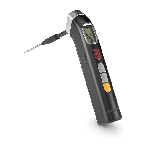 Polder Smart Probe Instant Read Thermometer, Meat Thermometer for Grilling and Cooking, Removable Probe and 10 Preset Temperatures, Built-in Torch Light, Backlit Screen Digital Display