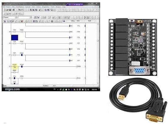 PLC Industrial Controller Kit, Interface and Software, Automation with Ladder Logic Training Course Ai Industrial GX Developer