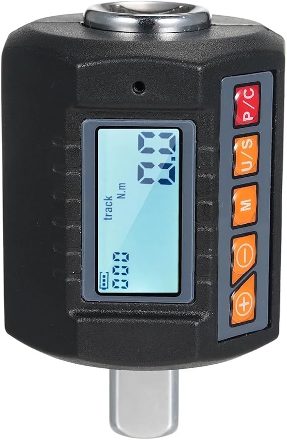 Digital Display Torque Meter Wrench Torque Tester 1/2'' Drive & Adapters For 3/8'' And 1/4'' With Sound Light Alarm Function(ENC-340)