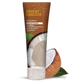 Desert Essence Coconut Conditioner - 8 fl oz - Nourishing for dry hair, smooth frizz and restore moisture and shine with Organic Coconut Oil, Shea Butter, and Sunflower Oil | B002V2M7OC