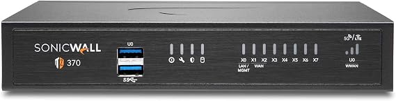 SonicWall TZ370 TotalSecure | 1YR Essential Edition | TZ370 Gen7 Firewall with 1 Year Essential Protection Service Suite | Advanced SMB Appliance with SD-WAN and Threat Defense (02-SSC-6817)