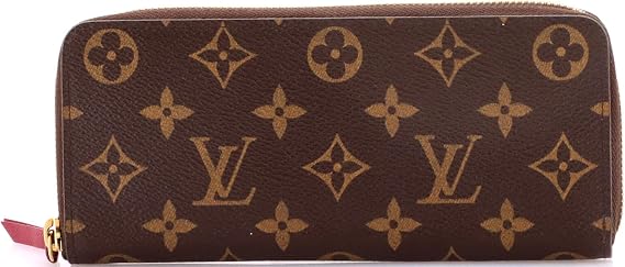 Pre-Loved Clemence Wallet Monogram Canvas, Brown