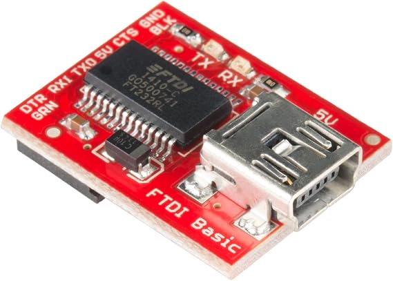 SparkFun FTDI Basic Breakout -5V Development Tool with USB Mini-B Connector | Save Space and Money in Your DIY Electronics Projects Pinout of This Board Matches the FTDI Cable