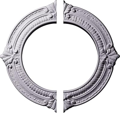 Ekena Millwork CM13BN2 13 18OD x 8ID x 58P Benson Ceiling Medallion, Fits Canopies up to 8, 2 Piece