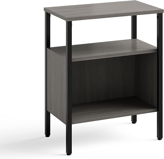 Safco Simple Storage 5507BLGR Space Saving Compartment Powder Coated Steel Frame Compartment Organizer Display Stand w/Leveling Glides, Sterling Ash