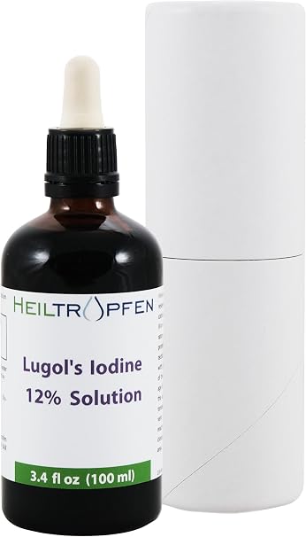 Lugols Iodine Solution 12% 100 ml 12% Iodine and 24% Potassium Iodine Drops Heiltropfen