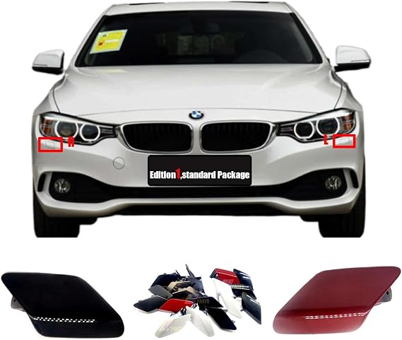 Headlight Washer Cover for 13-21 BMW 4 F32 Coupe F33 Convertible F36 Gran Fit 428ix 430ix 435ix 440ix 2013 2014 2015 2016 2017 2018 2019 2020 2021 Cleaning Headlamp Spray Nozzle