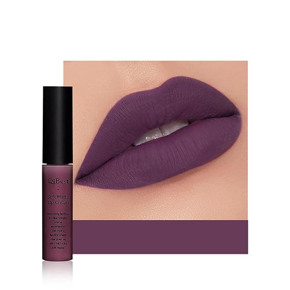 Velvet Matte Liquid Lipstick Makeup Long-Lasting and Waterproof Wear, Non-Stick Cup Lip Gloss,(Purple 632)