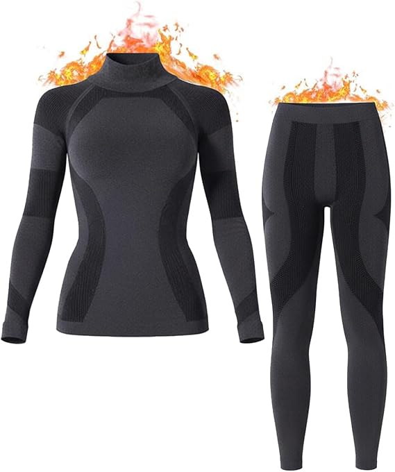 Inno Seamless Thermal Underwear for Women Long Johns Skiing & Cold Weather