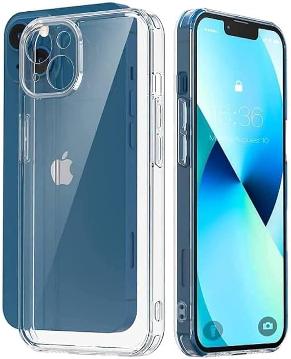 GGM GİYİM & AKSESUAR iPhone 15 ile Uyumlu Şeffaf Silikon Şok Emici Özellikli Full Kasa Koruma Sağlayan Şeffaf Kılıf
