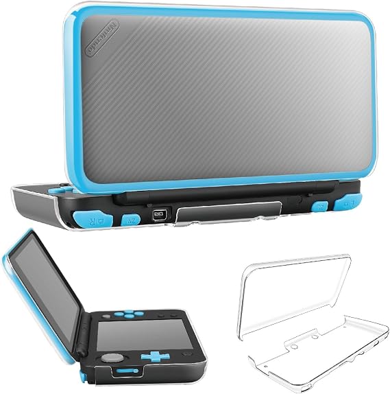 TNP Clear Hard Shell Case for New Nintendo 2DS XL/LL 2017, Snap-On Cover