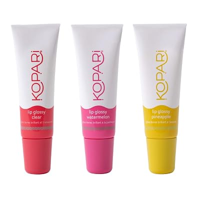 Kopari Coconut Lip Glossy 0.35 Oz Pack of 3, Variety