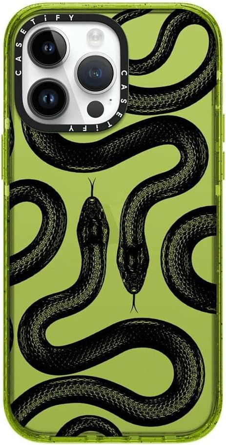 CASETiFY for iPhone 14 Pro Max Case - Impact | Slim Fit | 8.2 ft. 4x Military Grade Drop Protection | Black Kingsnake | Kiwi