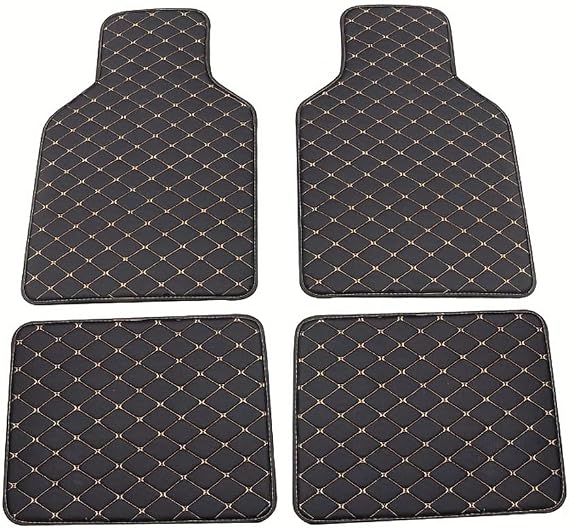 Car Carpet Mat,Compatible with Suzuki Swift Samurai Vitara SX4 Jimny,Car Floor Mats,A-BlackBeige