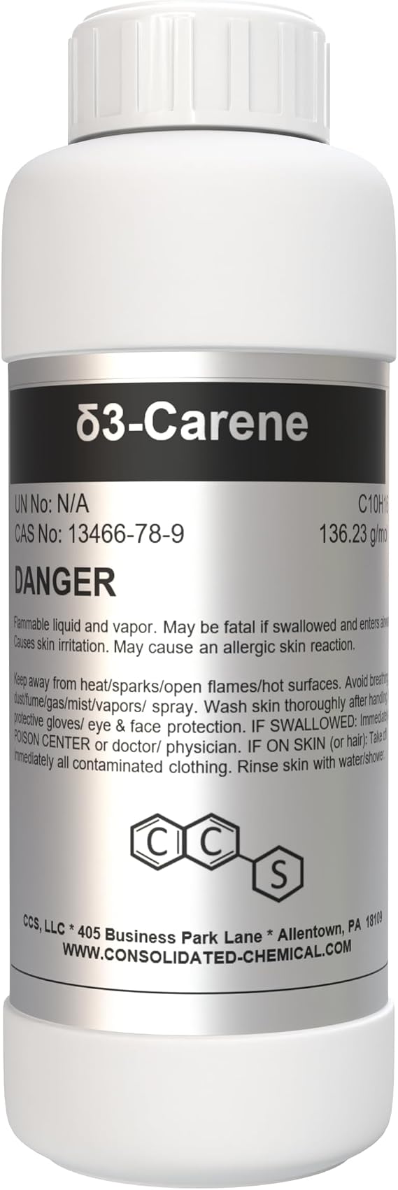 CCS LLC Carene-3 Delta High Purity Aroma Compound 100mL (3.3 Fl Oz)