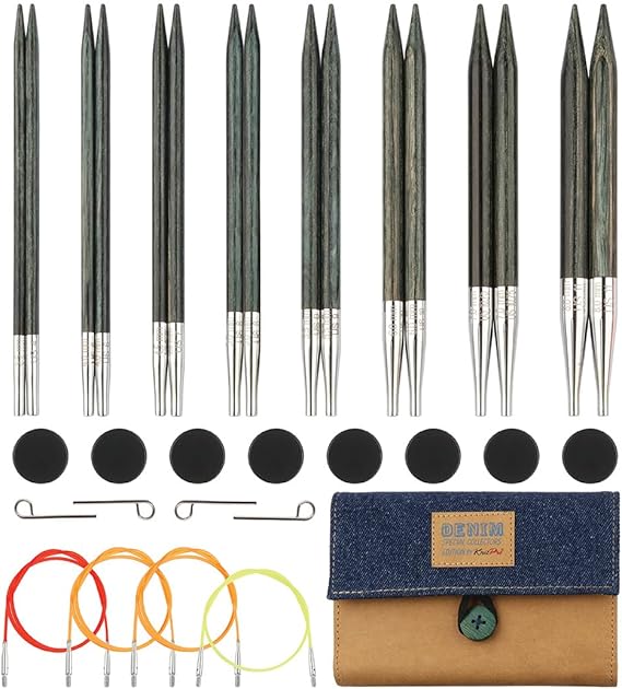 KnitPro - Değiştirilebilir İğne SetiWood Indigo - 1 set