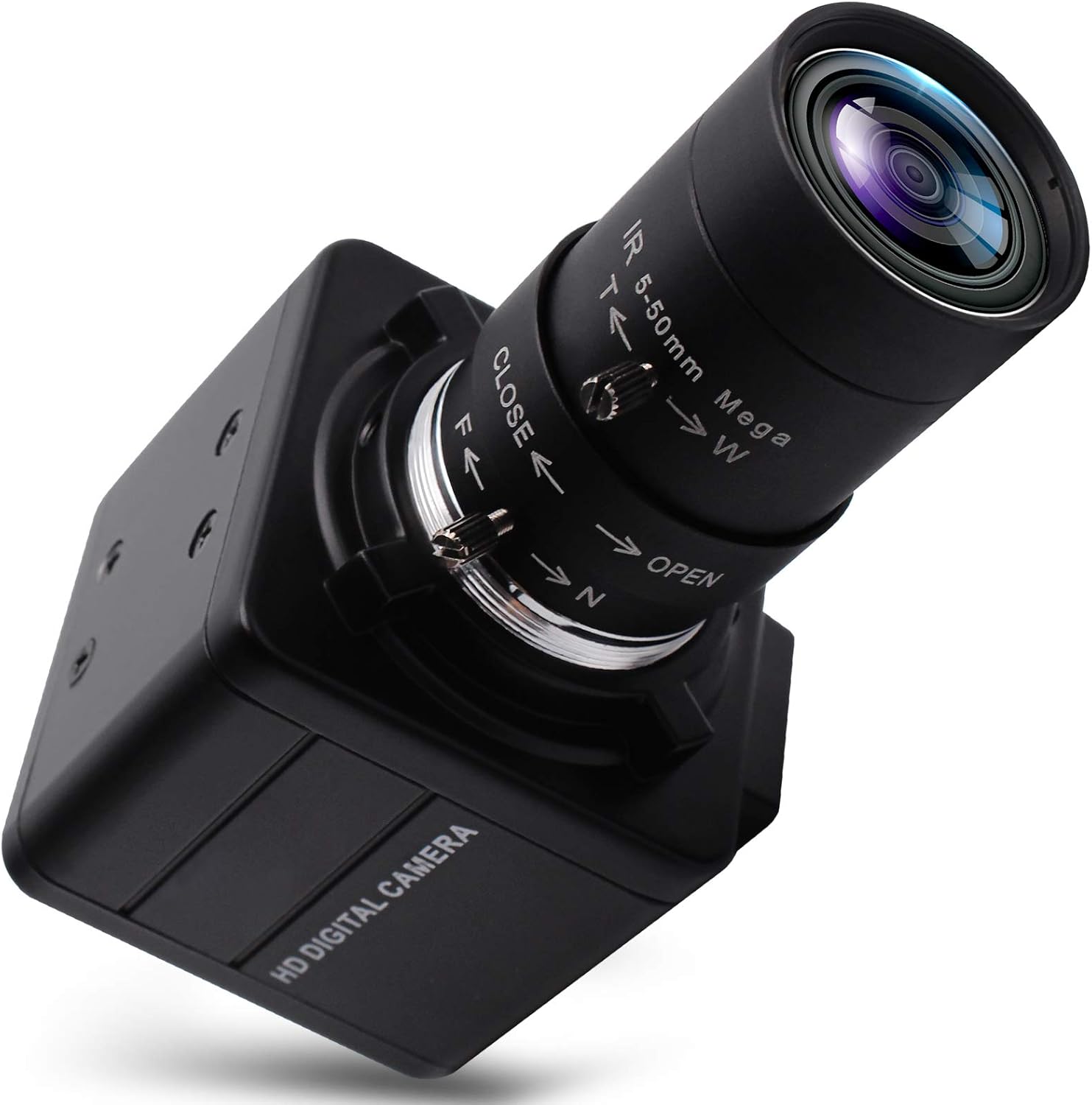Svpro 4 K USB Webcam with 5-50 mm Varifocal Lens 10 X Optical Zoom Webcam with IMX317 Sensor UVC Manual Zoom Camera for MacWindowLinuxRaspberry Pi