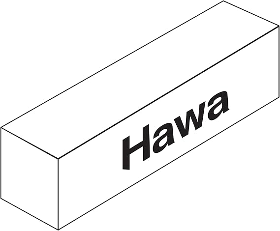HAWA Regal A 25 H FS Sliding Door Fitting for Wooden Sliding Door, Load Capacity 25 kg, 1200 x 2400 mm, 1 Door