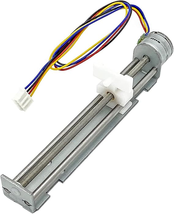 2 Phase 4 Wire Stepper Motor Linear Rail 90mm Stroke Step Angle 18 Degree | DC 5V-9V 12V, Linear Stage Actuator with Nut Slider, Lead Screw Motor, For DIY Laser Engraving Machine