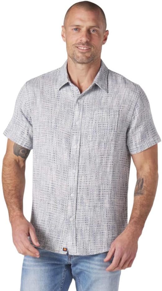 The Normal Brand Men's Ss Freshweater Shirt Blue Multi Xxl