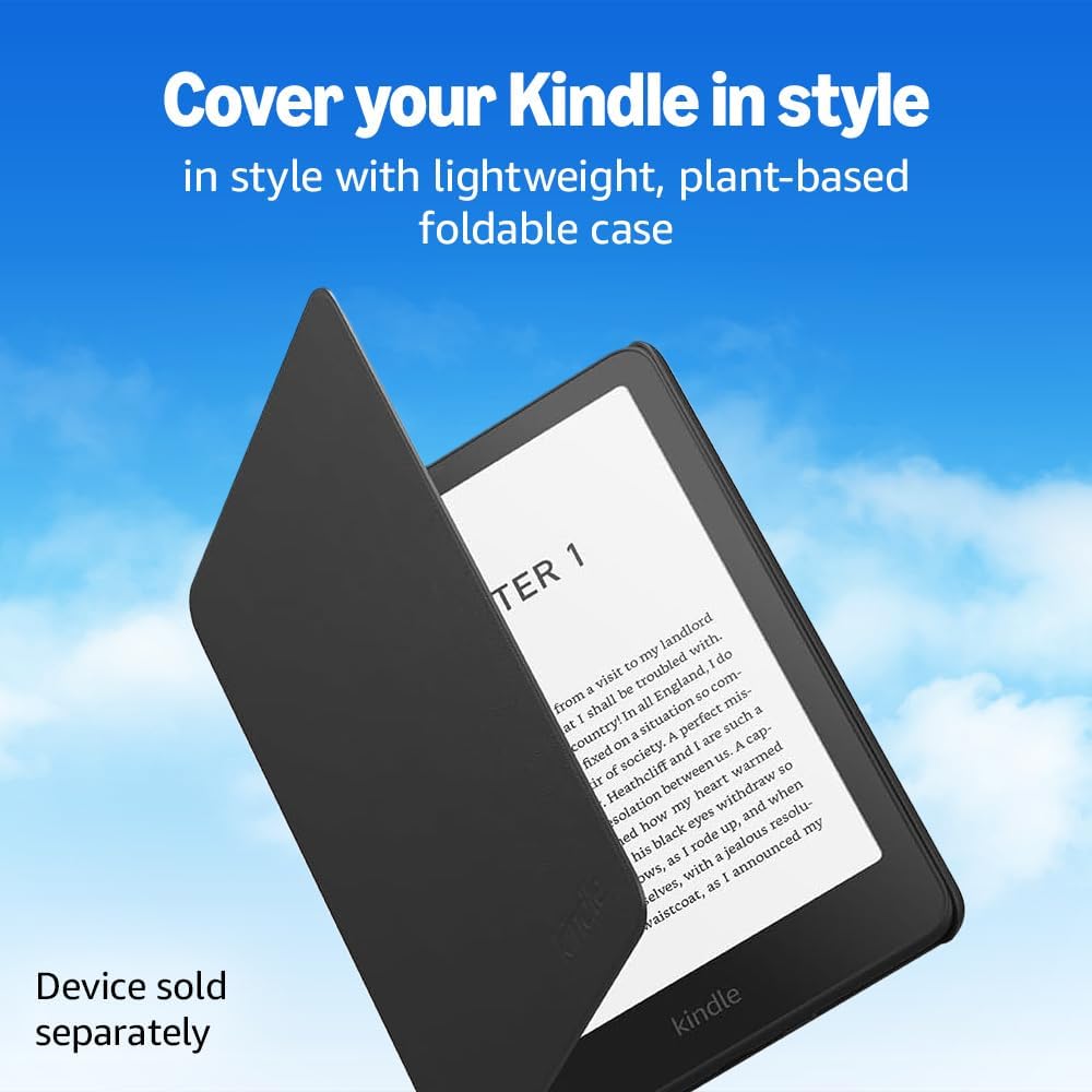 Amazon Kindle Paperwhite and Amazon Kindle Colorsoft Case, Lightweight and Foldable Protective Cover – Plant-Based Cover
