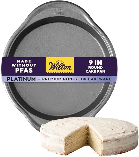Wilton Platinum Non-Stick Round Cake Pan, Made Without PFAS, 9 in.