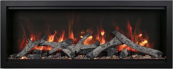 Amantii 42" Extra Tall Clean face Electric Built-in with Black Steel Surround