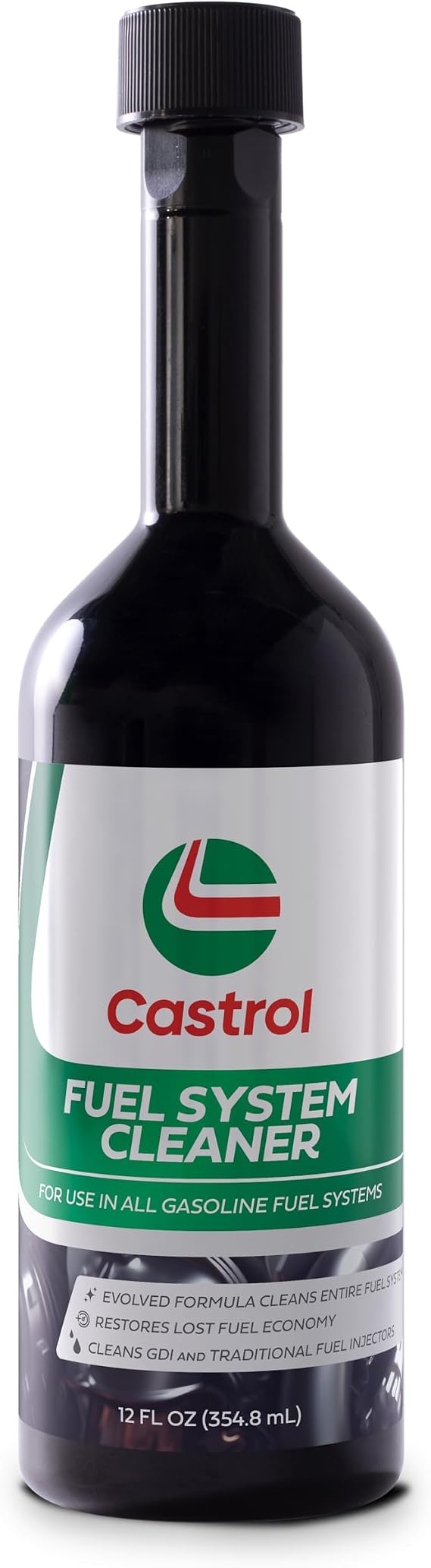 Castrol Fuel System Cleaner - 12 fl oz | Cleans Entire Fuel System | Restores Fuel Economy | Safe for GDI, Traditional Injectors & Hybrid Vehicles