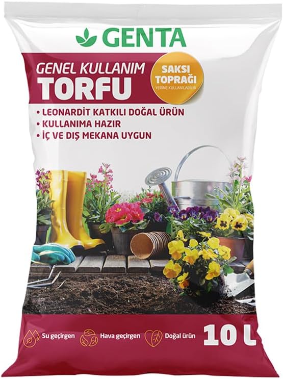 Genta Genel Kullanım Torfu Saksı Toprağı 10 Lt