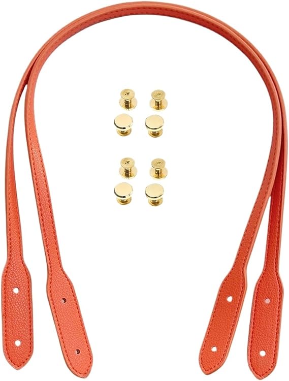 Bag Strap 1Pair Handbag Bag Strap Accessories PU Solid Color Leather Parts(Color3)