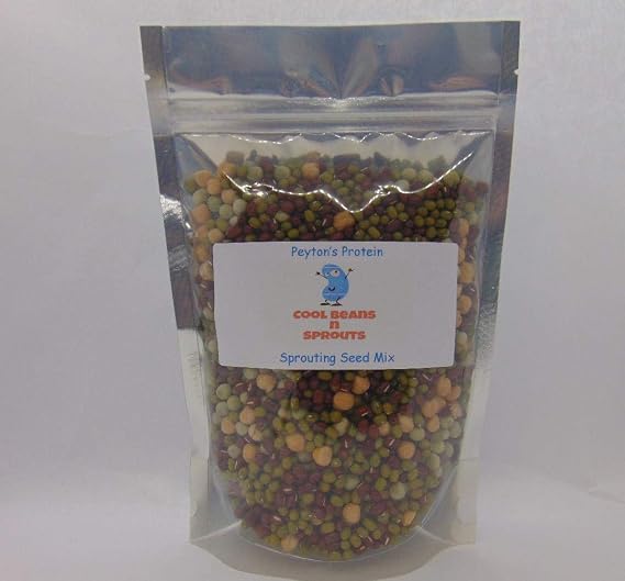 Peyton's Protein Mix Seeds for Sprouting Microgreens,1 Pound,"COOL BEANS n SPROUTS" Brand, A superfood Packed with antioxidants. A Small Town Family Run USA Business.Thank You !