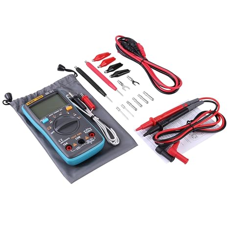 Akozon Digital Multimeter Autoranging,AN8002 True-RMS Digital Multimeter AC DC Voltage Ammeter Current Ohm Meter-Diode/Shutdown,Frequency and Duty Cycle Measurements-LCD Display-6000 Counts