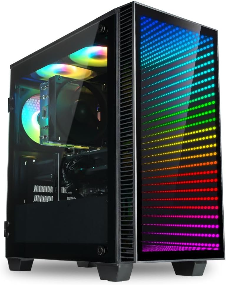 Empowered PC Continuum Micro Gaming Desktop - NVD GeForce RTX 5090 32GB, AMD 8-Core Ryzen 7 9800X3D Processor, 64GB DDR5 RAM, 2TB Gen4 NVMe SSD, WiFi 6E, Windows 11 Pro - RGB Gamer Computer
