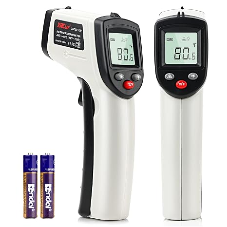 Non-Contact Digital Laser Infrared Thermometer,58F~ 752F (-50C ~ 400C) Handheld IR Temperature Gun with Adjustable Emissivity for Kitchen Cooking BBQ Automotive Daily Use and Industrial