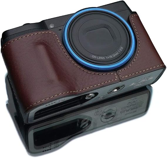 Gariz HG-GRIIIBR Genuine Leather Half Case for Ricoh GR III, Brown