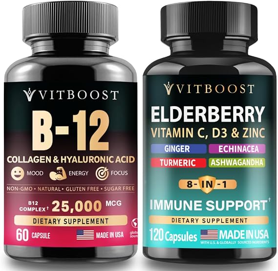 VITBOOST B12 with Hyaluronic Acid, Collagen with Immune Support