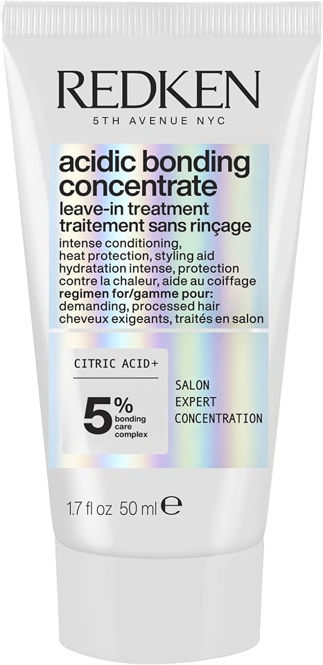 REDKEN Acidic Bonding Concentrate Leave-In Treatment, Bond Repair for Damaged Hair with Heat Protection, 50ml