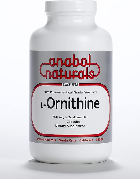 Anabol Naturals L-Ornithine 2000 Capsules 500 mg Free Form