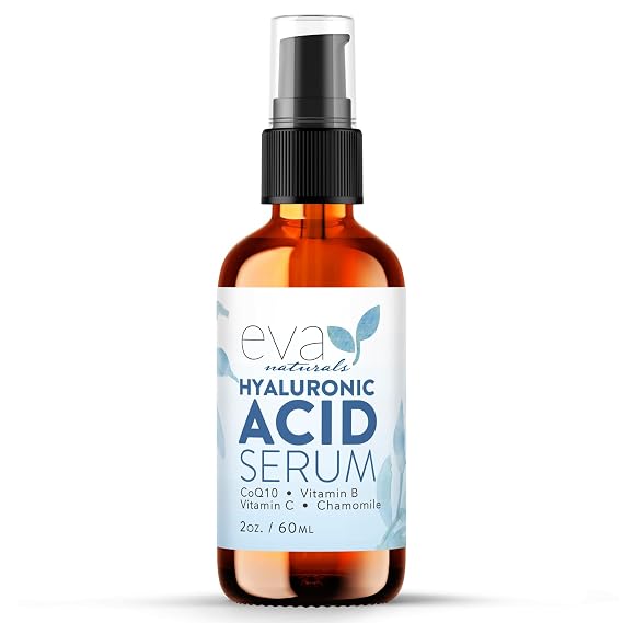 Eva Naturals Hyaluronic Acid Serum for Face, Vitamin B5 & Hydrating, 60 ml