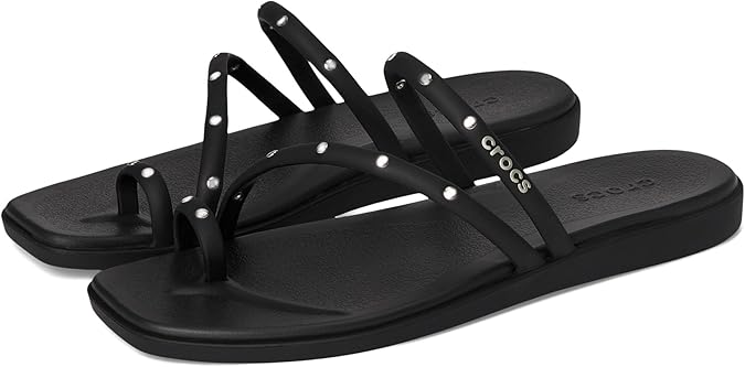 Crocs Women's Miami Studded Toe Loop Flat Sandals