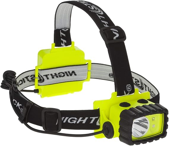Nightstick XPP-5456G Intrinsically Safe Permissible Dual-Light Multi-Function Headlamp, 84mm, Green | Multi-function industrial lighting - Non-slip straps fit hard hat rims - Hazard safety zone certified build