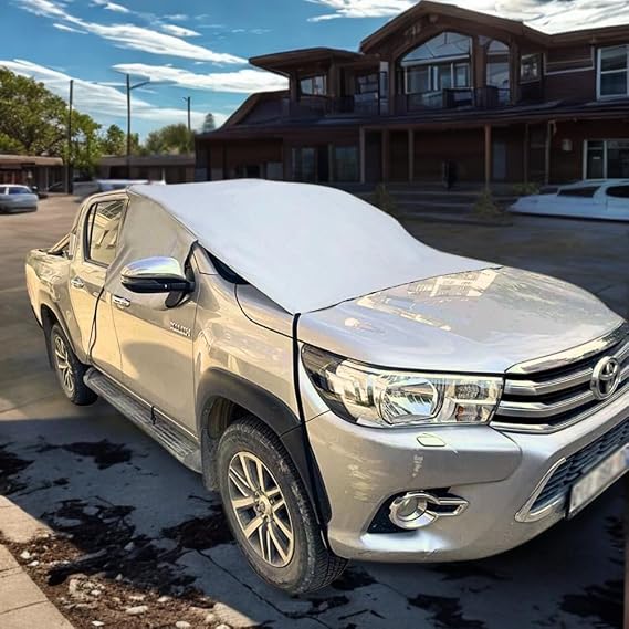 Auto Tarpaulin Car Sunshade Vehicle Ice Snow Sunscreen Half Tarpaulin (Large Size)