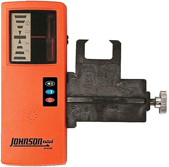 Johnson Level & Tool 40-6700 OneSided Laser Detector w/Clamp for Red Beam Rotating Lasers, 6.50" x 2.50", Red Beam, 1 Laser Detector,Orange